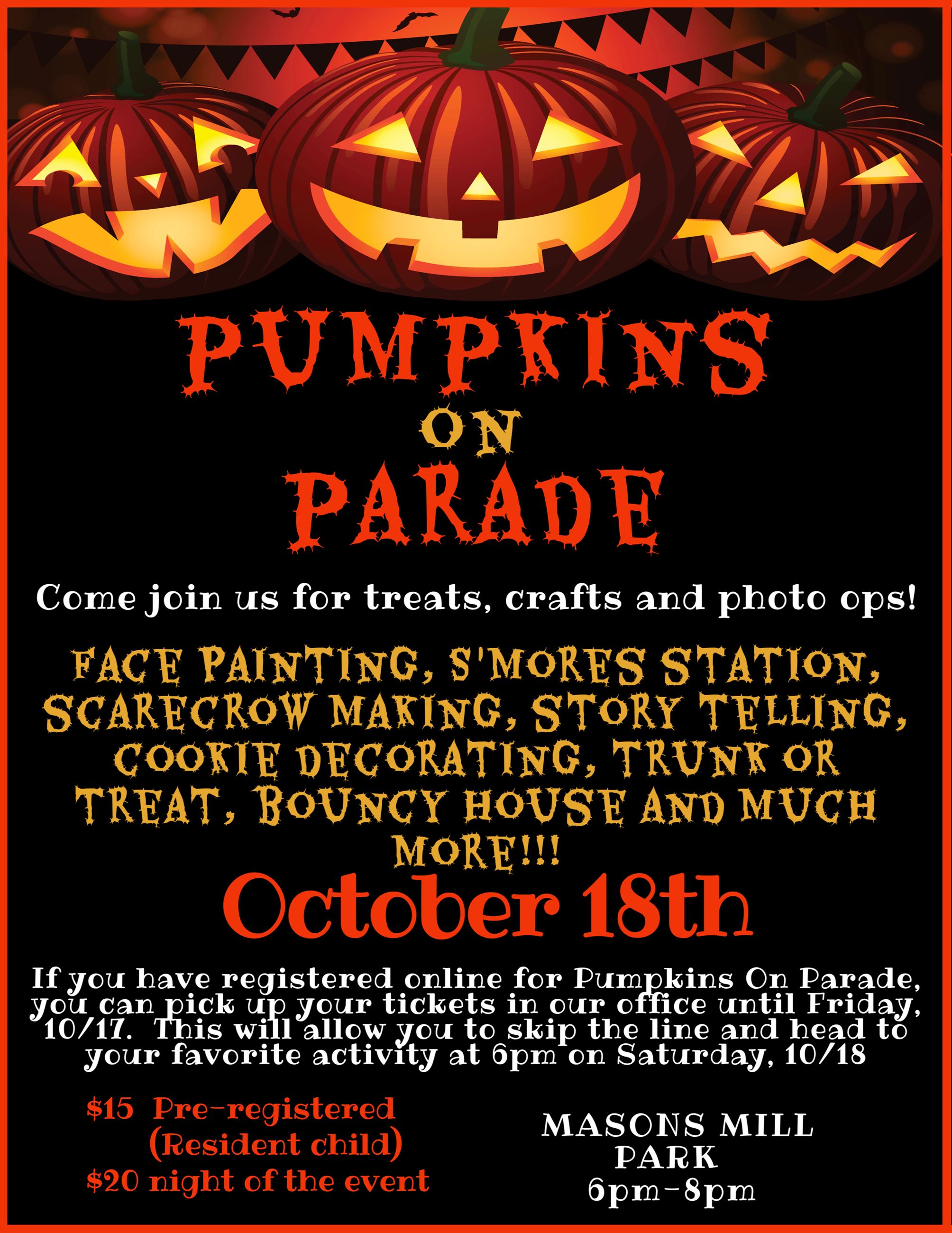 2025 Pumpkins On Parade Flyer