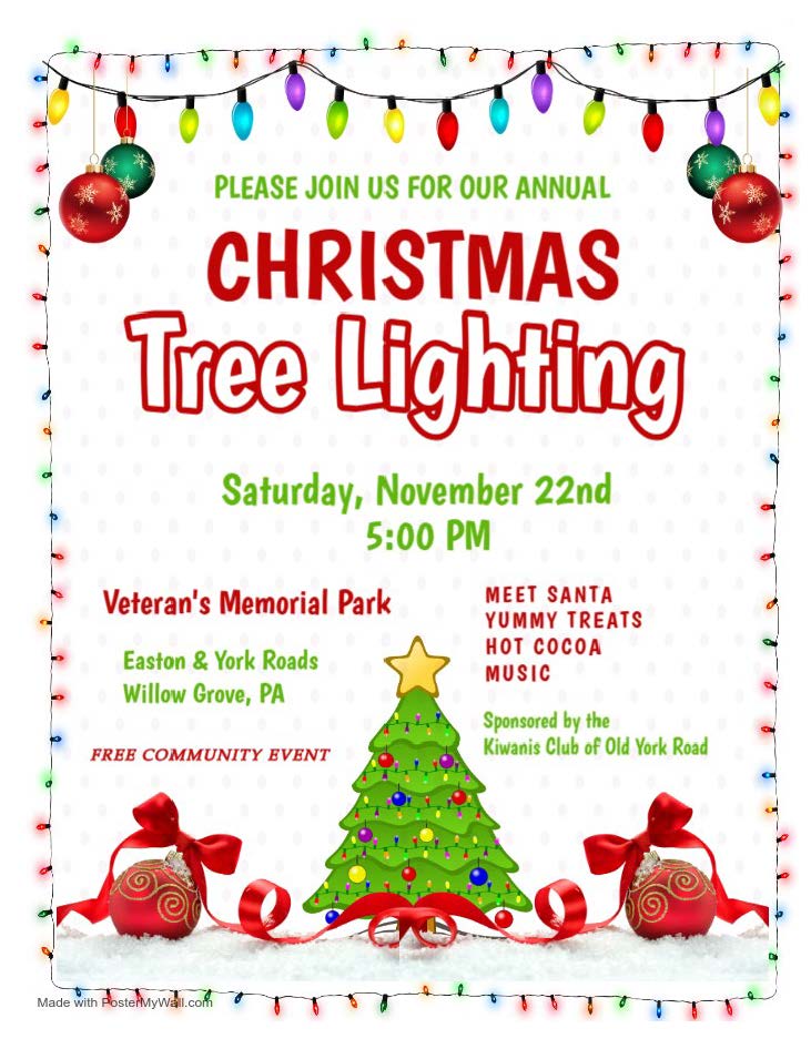 Kiwanis Flyer - Christmas Tree Lighting 2025